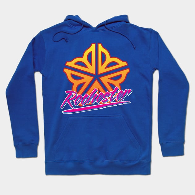 Officially Licensed Retro Rochester Logo Hoodie by patrickkingart